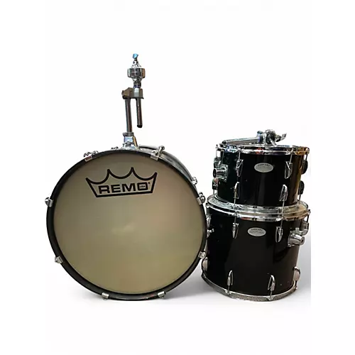 Used Yamaha 3 Piece no badge player kit black Drum Kit black