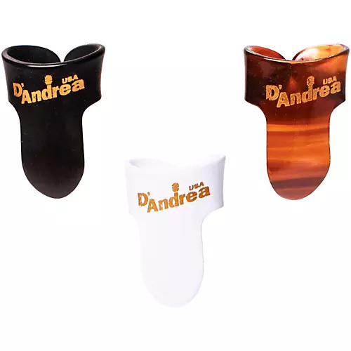 D'Andrea Finger Guitar Picks One Dozen Black Large