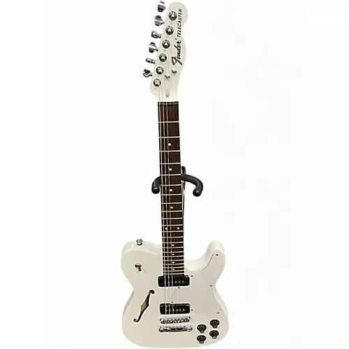 Used Fender JA90 Jim Adkins Thinline Telecaster WHITE Hollow Body Electric Guitar WHITE