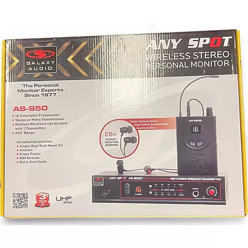 Used Galaxy Audio AS950 In Ear Wireless System