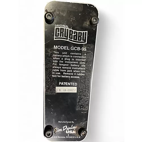 Used Dunlop GCB95 Original Crybaby Wah Effect Pedal
