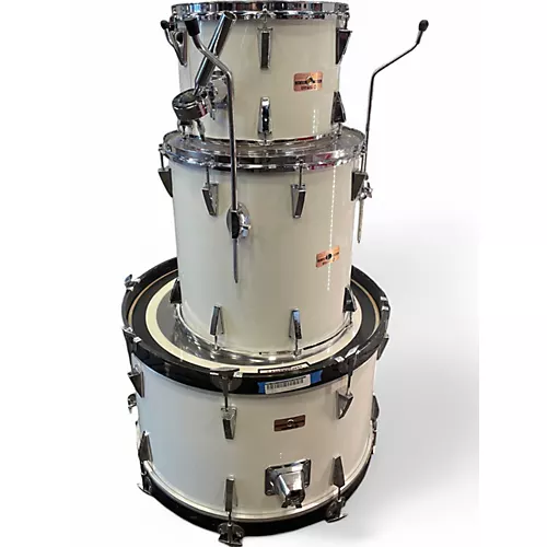 Used 1980s Yamaha 3 Piece 5000 Series 3-Piece White Drum Kit White