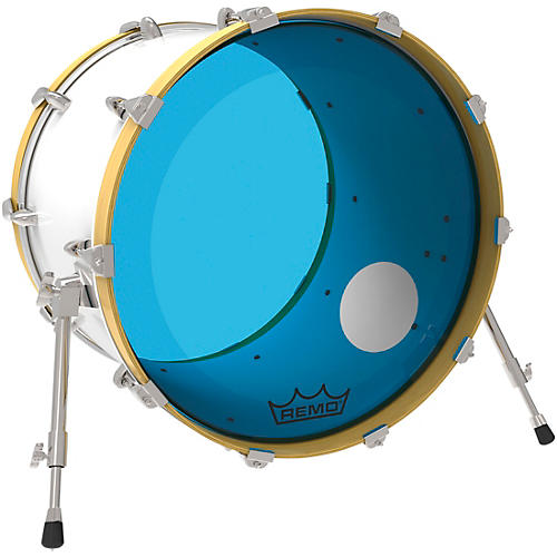 Remo Powerstroke P3 Colortone Blue Resonant Bass Drum Head With 5