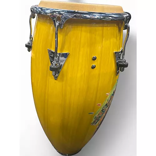 Used LP Santana Africa Speaks Conga 12.50 in. Yellow Lacquer Conga