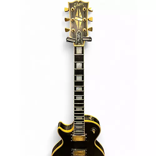 Vintage 1978 Gibson Les Paul Custom Left Handed Black Electric Guitar Black