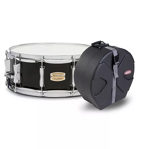 Yamaha Raven Black Stage Custom Birch Snare With SKB Case