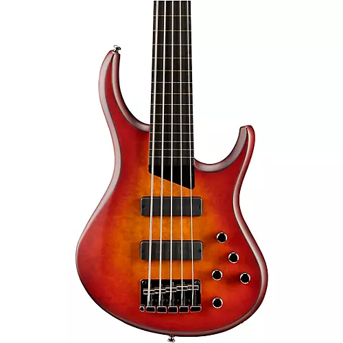 MTD Kingston ZX 5-String Fretless Electric Bass Guitar Cherry Burst
