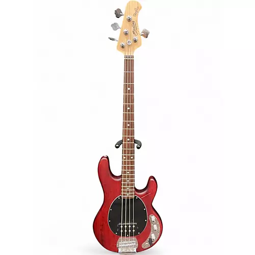 Used Sterling by Music Man Sting Ray Red Electric Bass Guitar Red