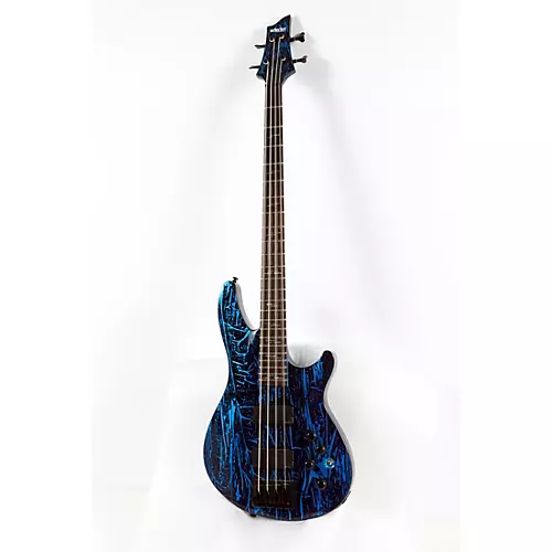 Open-Box Schecter Guitar Research C-4 Silver Mountain 4-String Limited-Edition Electric Bass Condition 3 - Scratch and Dent Corrosive Cobalt 197881070694
