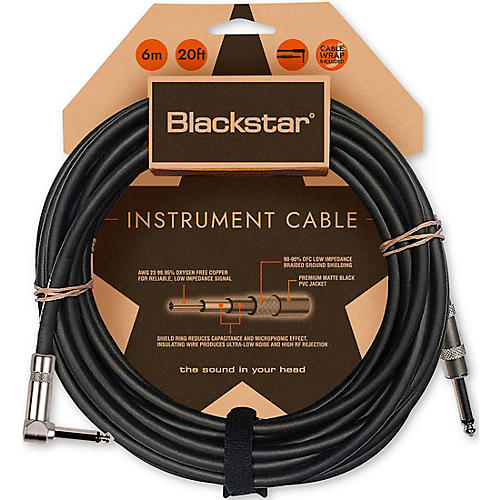 Blackstar Standard Straight to Angle Cable 10 ft. Black