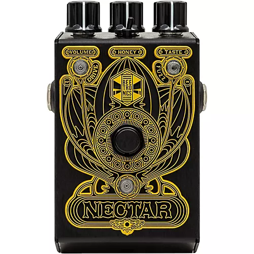 Beetronics FX Nectar Tone Sweetener Babee Series Overdrive & Fuzz Effects Pedal Black Anodized