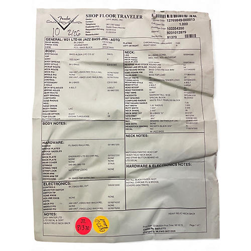 Used Fender Custom Shop 1966 Jazz Bass aged ocean turqoise Electric Bass Guitar aged ocean turqoise