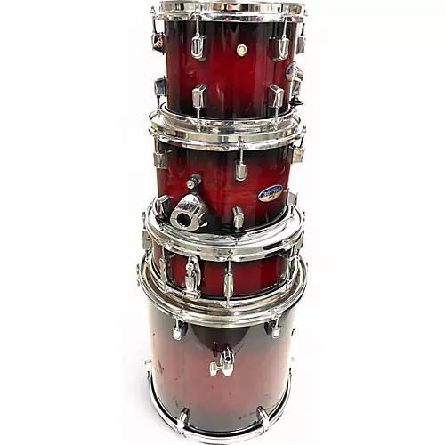 Used Pearl 5 Piece Decade Maple Red Burst Drum Kit Red Burst