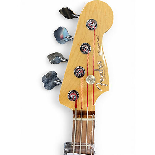 Used 2019 Fender American Professional Precision Bass White Electric Bass Guitar White