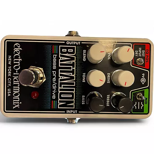Used Electro-Harmonix battalion bass pre/drive Effect Pedal
