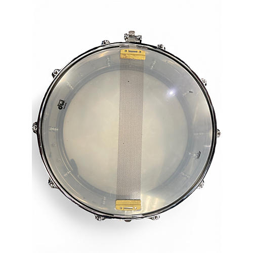 Used DW 5.5X14 Design Series Snare Silver Drum Silver 10