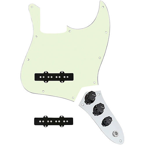 920D Custom Jazz Bass Loaded Pickguard With Pocket (Vintage) Pickups and JB-C Control Plate Mint Green