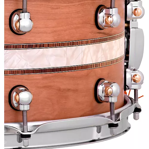 Pearl Music City Custom Solid Shell Snare Cherry with Kingwood Royal Inlay 14 x 6.5 in.