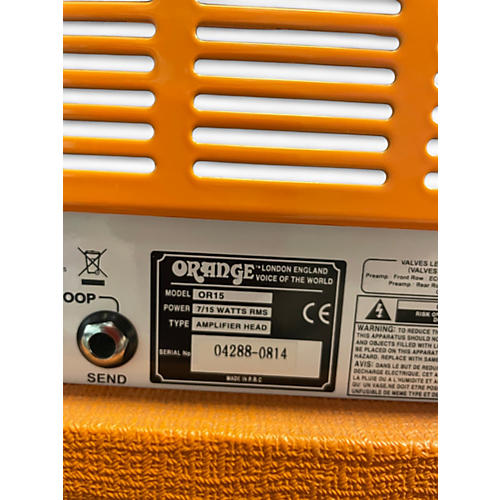 Used Orange Amplifiers OR15H 15W Tube Guitar Amp Head
