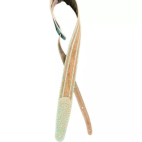 Perri's Crocodile Guitar strap Green 2.5 in.