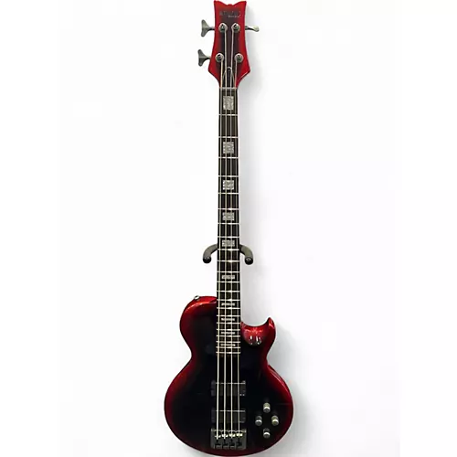 Used Schecter Guitar Research Nadja Peulen NP4 Red Electric Bass Guitar Red