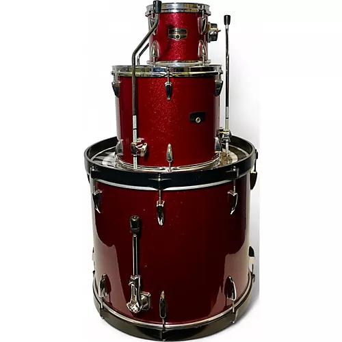 Used TAMA 3 Piece Imperialstar red sparkle Drum Kit red sparkle