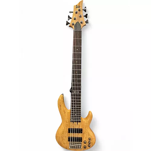 Used ESP LTD B-206SM Natural Electric Bass Guitar Natural