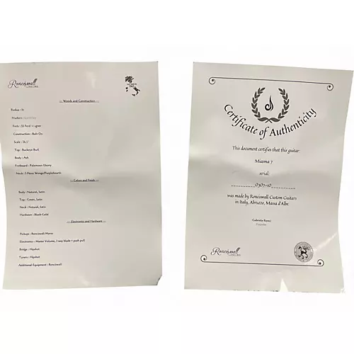 Used Ronciswall MIASMA 7 GREEN SATIN Solid Body Electric Guitar GREEN SATIN