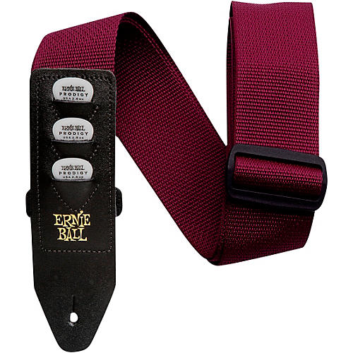 Ernie Ball Colored Pickholder Straps Burgundy 2 in.