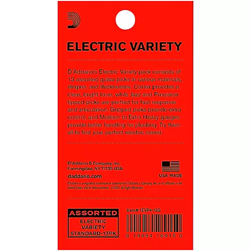 D'Addario Electric Pick Variety 13-Pack