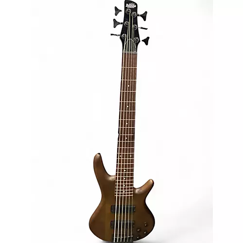 Used Ibanez GSR206 6 String Brown Electric Bass Guitar Brown