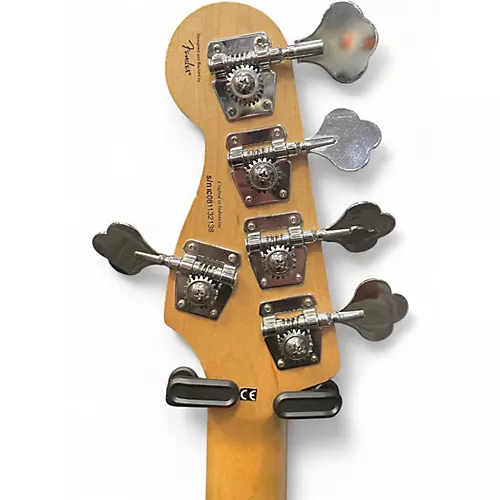 Used Squier Deluxe Jazz Bass Active V 5 String Black Electric Bass Guitar Black