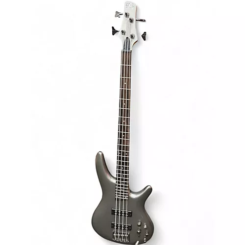 Used Ibanez SR300 Silver Electric Bass Guitar Silver