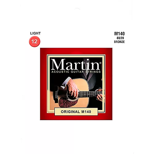 Martin M140 Martin Acoustic 80/20 Light Guitar String