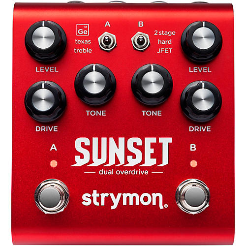Strymon Sunset Dual Overdrive Effects Pedal Red