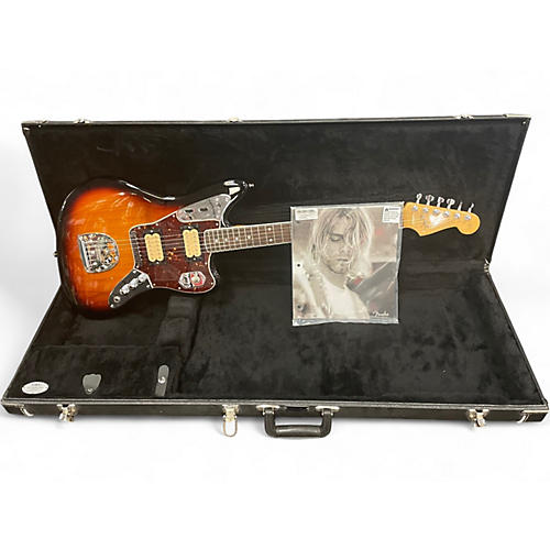 Used Fender Kurt Cobain Signature Jaguar NOS 3 Color Sunburst Solid Body Electric Guitar 3 Color Sunburst