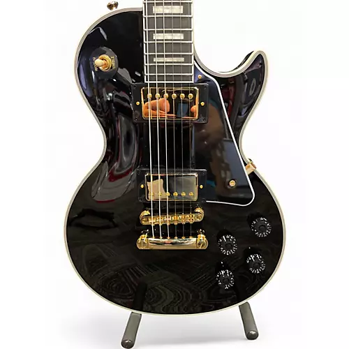 Used Epiphone Les Paul Custom Black Solid Body Electric Guitar Black