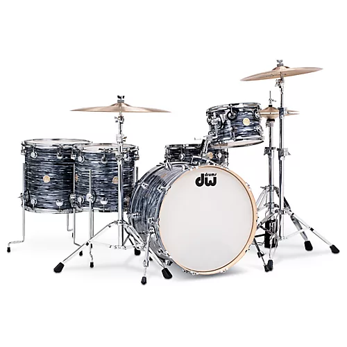 DW Collector's Series 5-Piece Shell Pack Black Oyster Chrome Hardware