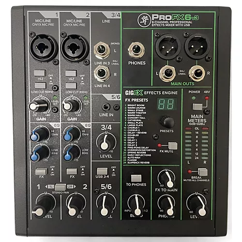 Used Mackie ProFXV3 Unpowered Mixer