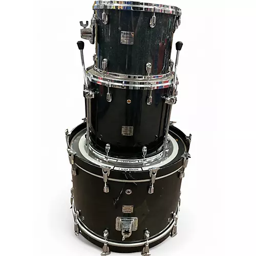 Used Yamaha 3 Piece Absolute Birch Custom black sparkle Drum Kit black sparkle