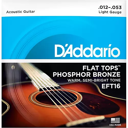 D'Addario EFT16 Flat Top PB Light Acoustic Guitar Strings