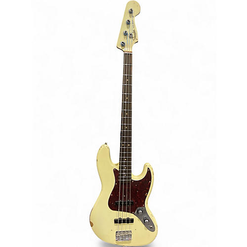 Used Fender 60th anniversary jazz bass Vintage White Electric Bass Guitar Vintage White
