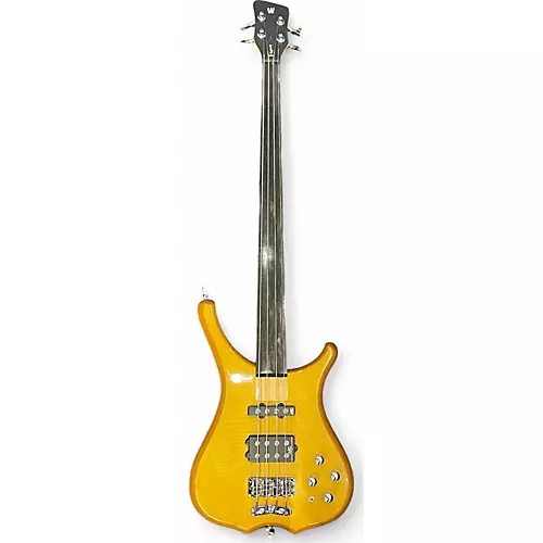 Used RockBass By Warwick INIFINITY FRETLESS Natural Electric Bass Guitar Natural