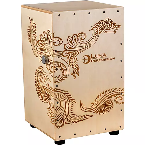 Luna Henna Dragon Cajon With Gig Bag 12 in. Birch