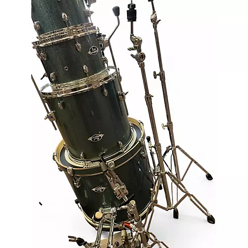 Used Pearl 4 Piece Export Aqua Blue Drum Kit Aqua Blue