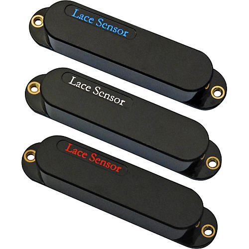 Lace Sensor Blue-Silver-Red 3-Pack S-S-S Pickup Set Black