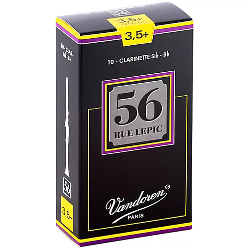 Vandoren 56 rue Lepic Bb Clarinet Reeds Strength 3.5+ Box of 10