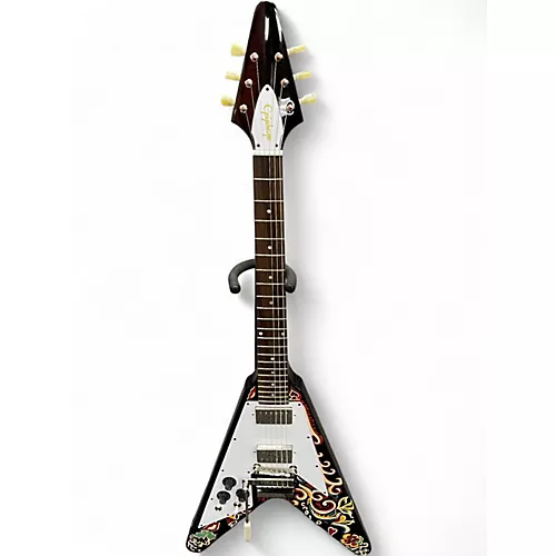 Used Epiphone Love Drops Flying V Artwork Solid Body Electric Guitar Artwork