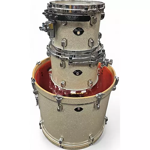 Used TAMA 3 piece Starclassic GOLD SPARKLE Drum Kit GOLD SPARKLE