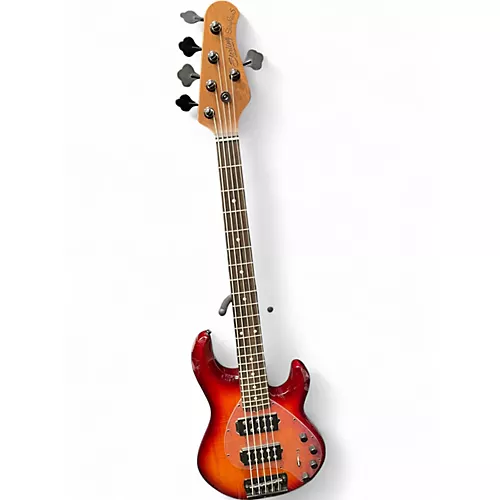 Used Sterling by Music Man STINGRAY 5 RAY35 HH BLOOD ORANGE BURST Electric Bass Guitar BLOOD ORANGE BURST
